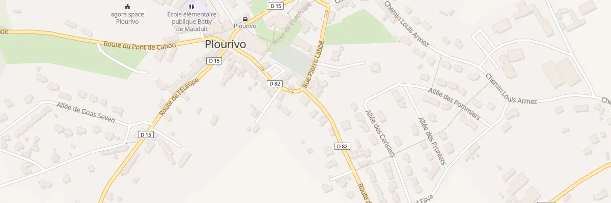 Plan du 1 Rte d’Yvias à Plourivo