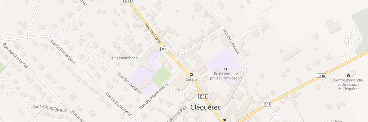 Plan du 13 Rue du Stade à Cléguérec