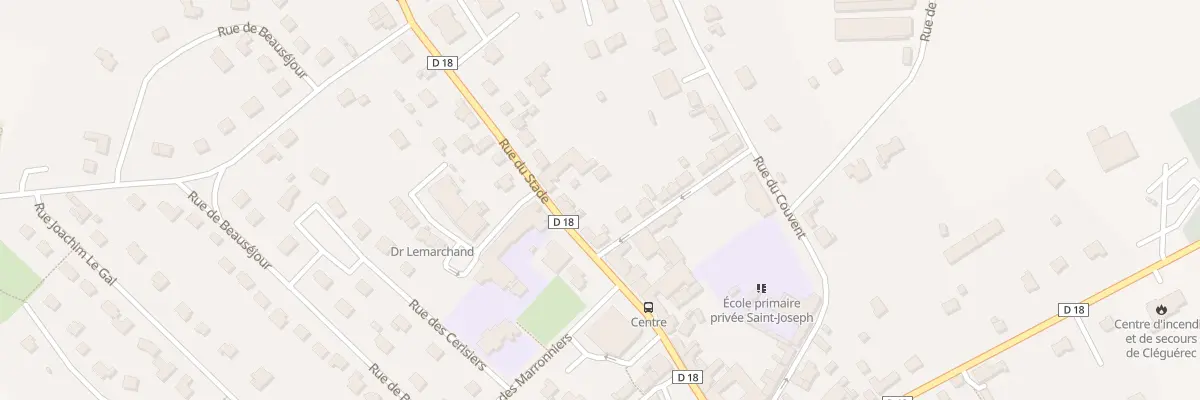 Plan du 2B Rue des Déportés à Cléguérec