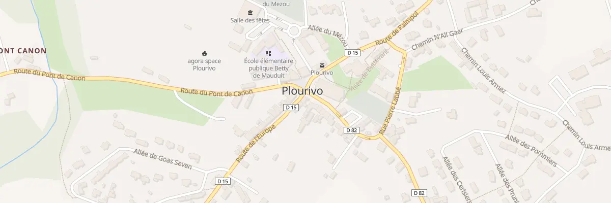 Plan du 1B Rue Yves Marie Lagadec à Plourivo