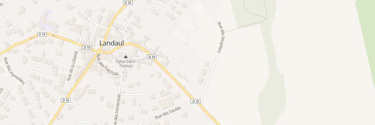 Plan de la Rue des Fontaines à Landaul