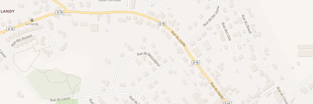 Plan du 28 Rue de Beausejour à Cléguérec