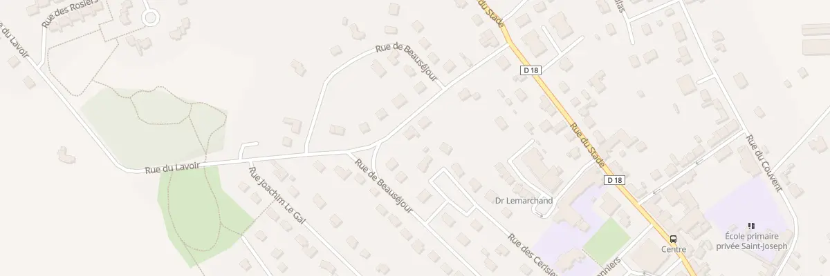 Plan du 18 Rue de Beausejour à Cléguérec