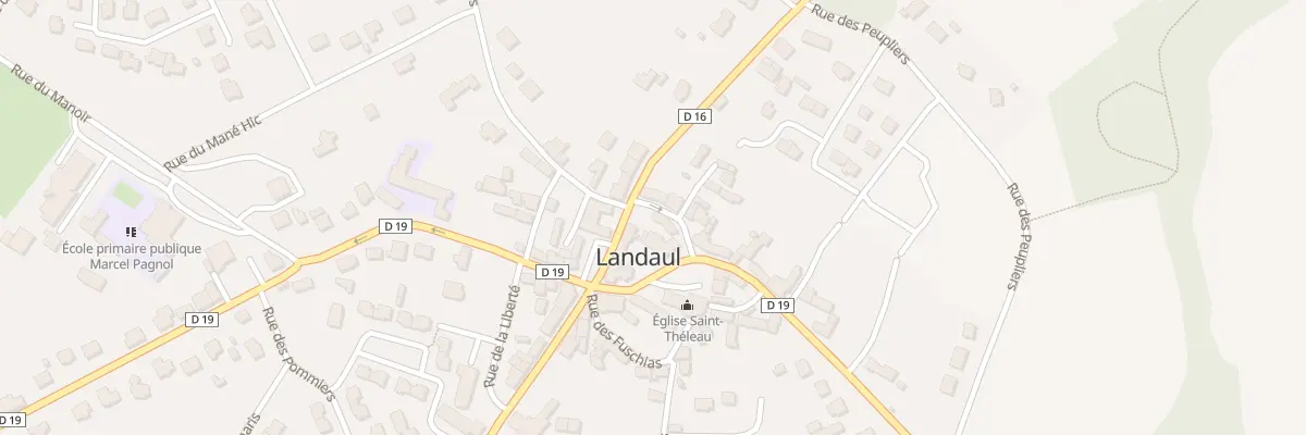 Plan du 2 Rue de la République à Landaul
