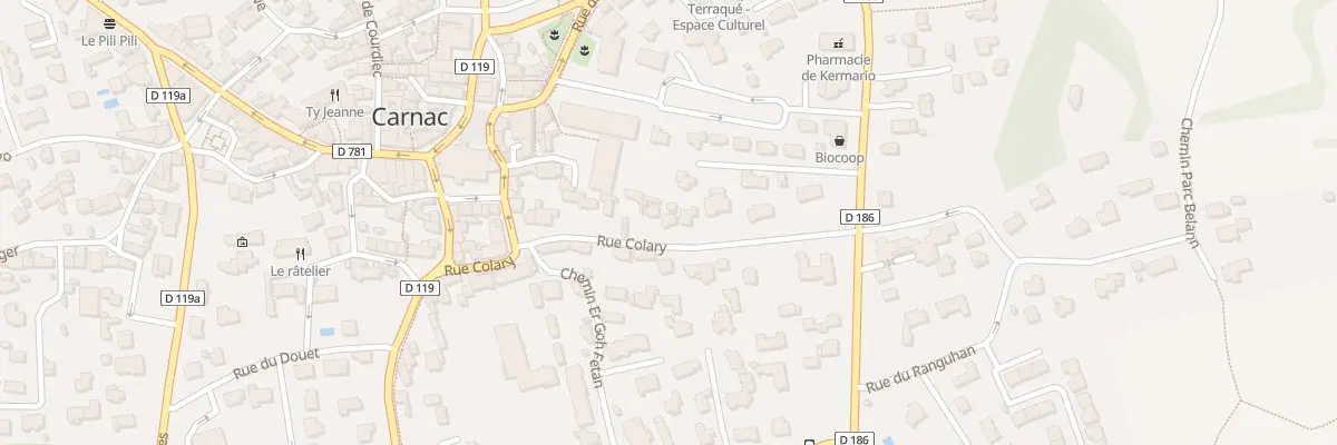 Plan du 23 Rue Colary à Carnac