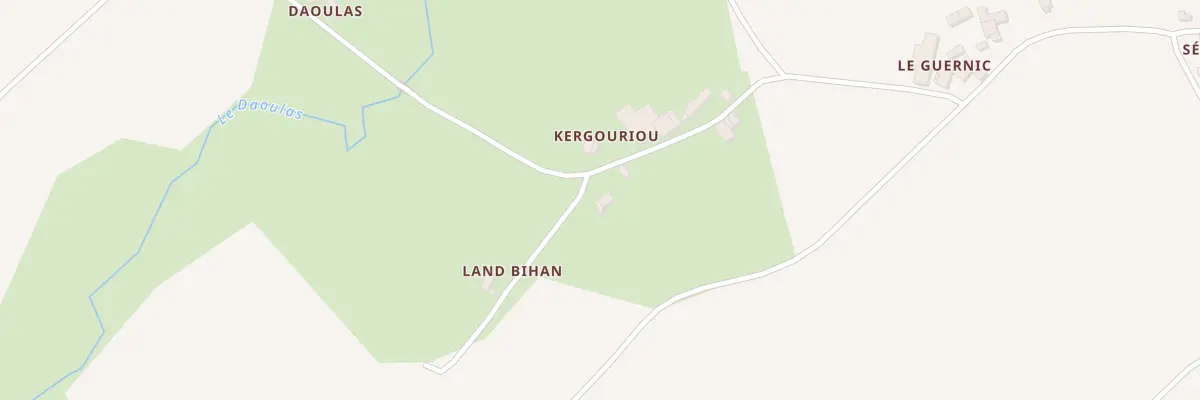 Plan du 2 Kergouriou à Plussulien