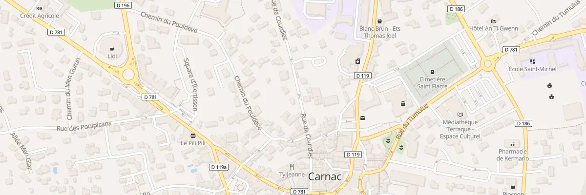 Plan du 25 Rue de Courdiec à Carnac