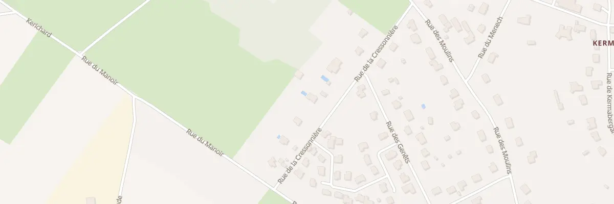 Plan du 10 Rue de la Cressonnière à Landaul