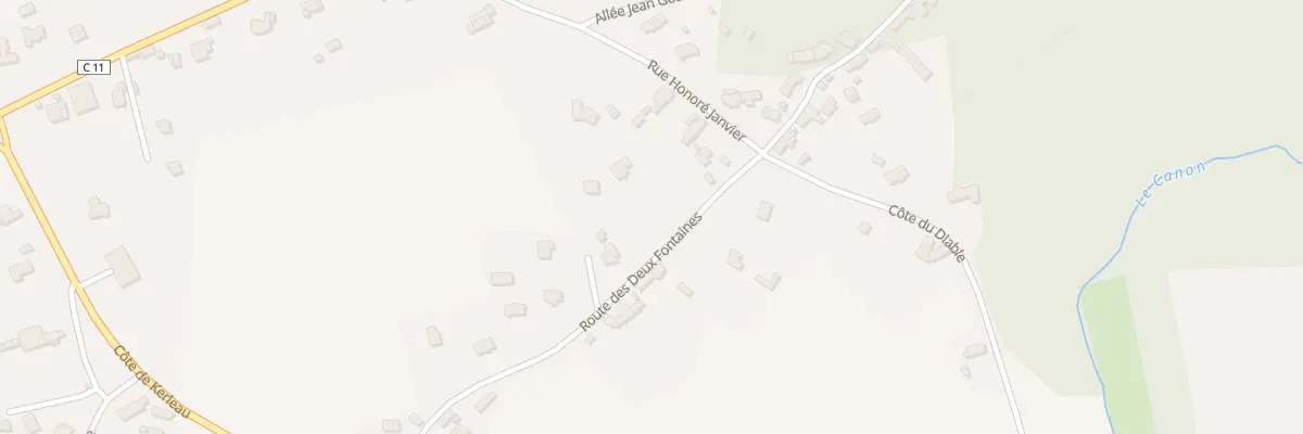 Plan du 1T Rte des Deux Fontaines à Plourivo