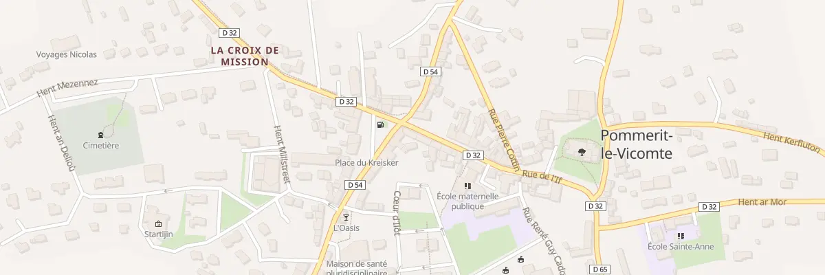 Plan du 2 Rue de la Mairie à Pommerit-le-Vicomte