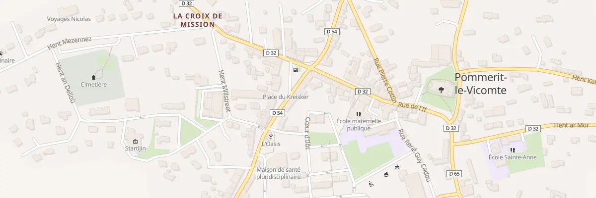 Plan du 13 Pl du Centre à Pommerit-le-Vicomte