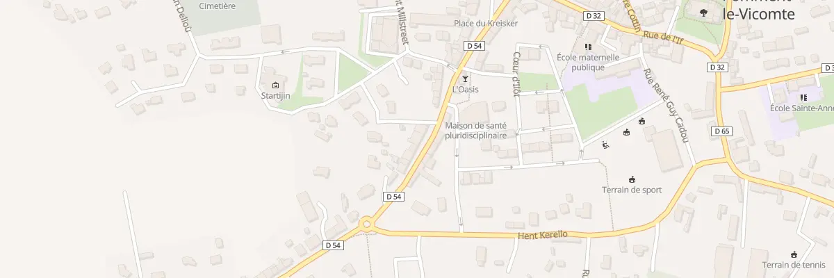 Plan du 16 Rue de Brest à Pommerit-le-Vicomte