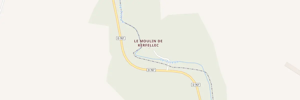 Plan du 1 Moulin de Kerfellec à Senven-Léhart