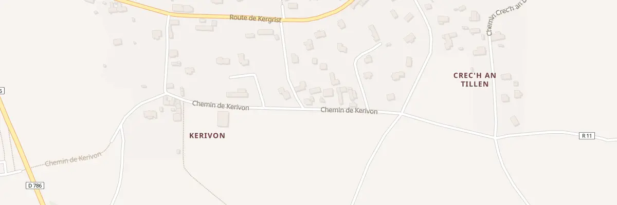 Plan du 34 Che de Kerivon à Paimpol