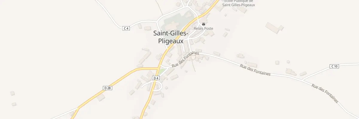 Plan du 1 Rue des Fontaines à Saint-Gilles-Pligeaux