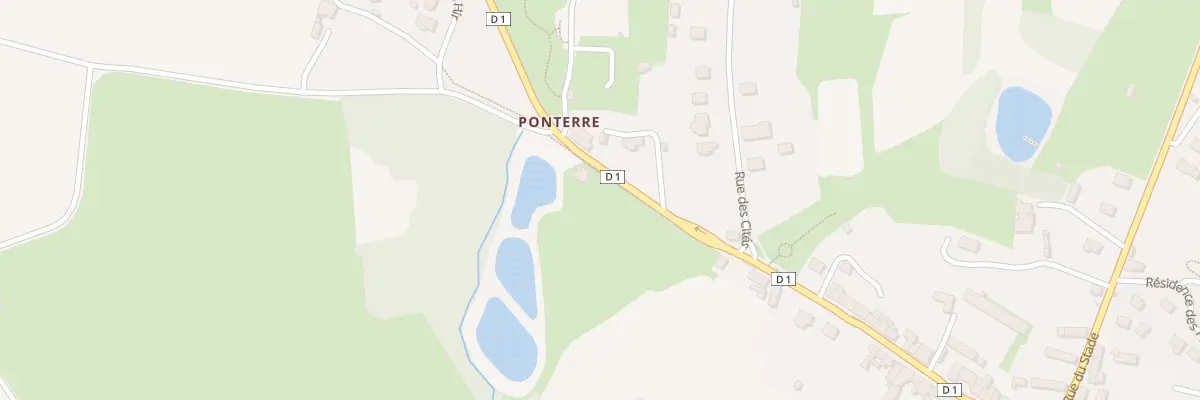 Plan du 1 Ponterre à Guern