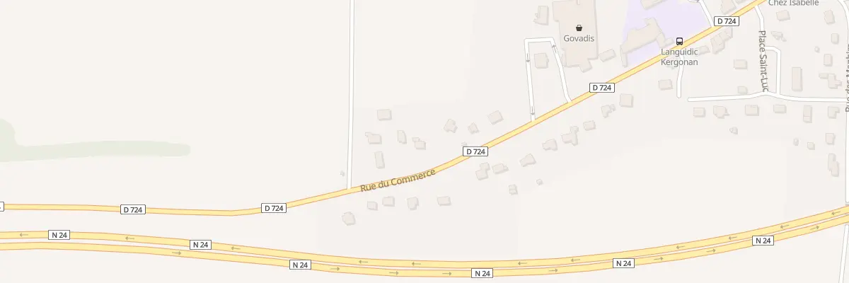 Plan du 1 Rue du Commerce à Languidic