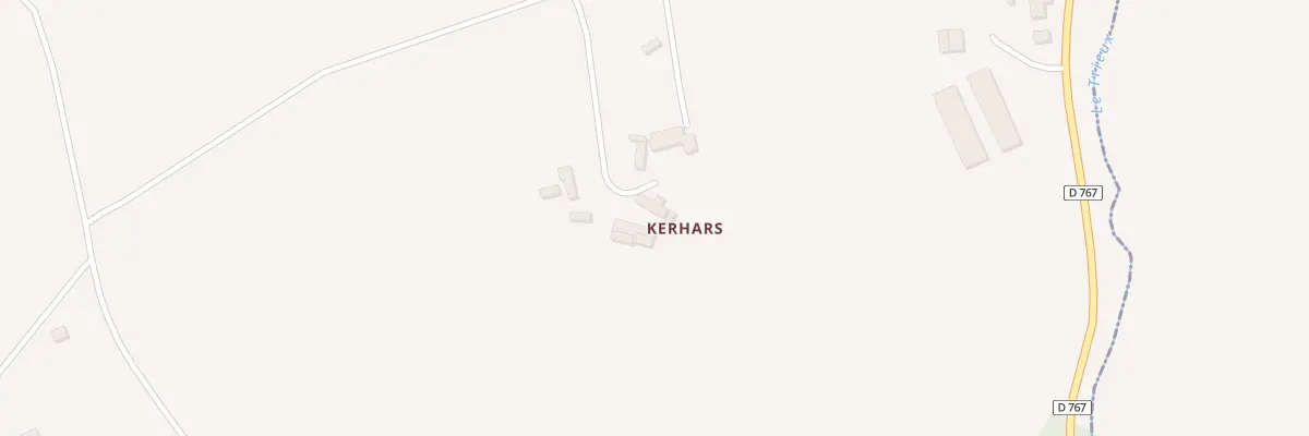 Plan du 4 Kerhars à Plésidy