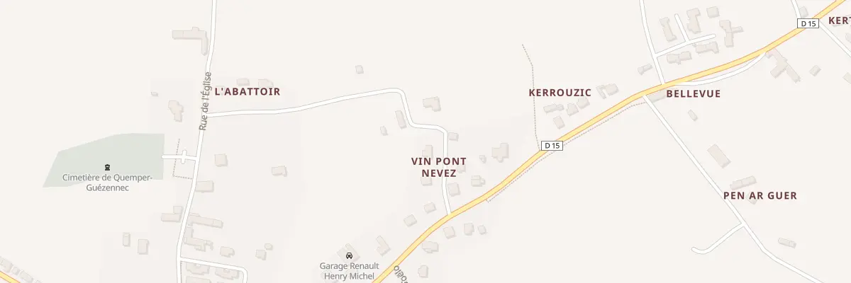 Plan du 2 Vin Pont Névez à Quemper-Guézennec
