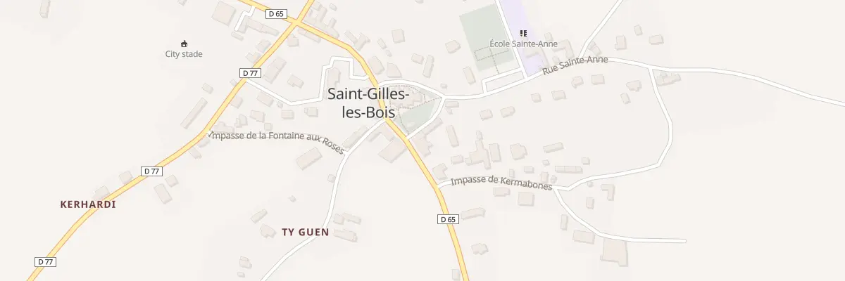 Plan du 15 Rue Tugdual de Kermoysan à Saint-Gilles-les-Bois
