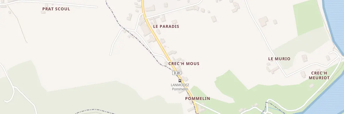Plan du 25 Le Paradis à Lanmodez