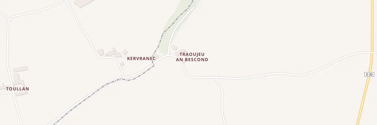 Plan du 2 Kervranec à Lézardrieux