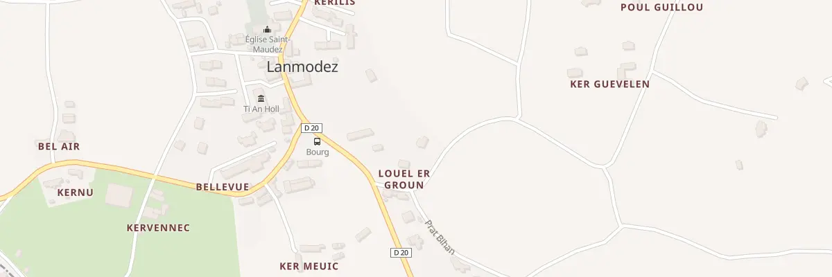 Plan du 9034 Ker Guevelen à Lanmodez