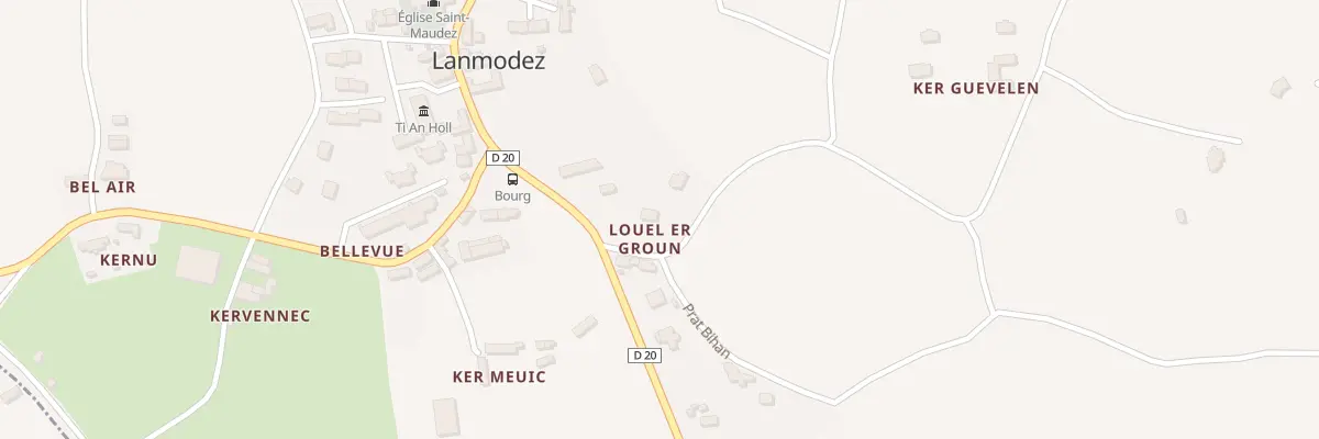 Plan du 1 Ker Guevelen à Lanmodez