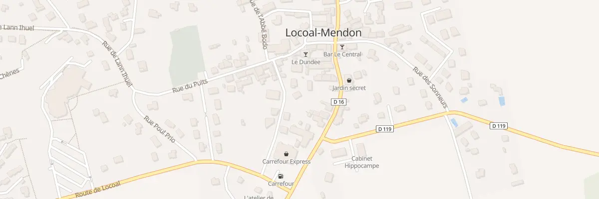 Plan de la Rue des Tennis à Locoal-Mendon