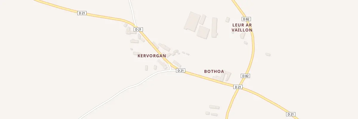 Plan du 2 Kervorgan à Quemper-Guézennec