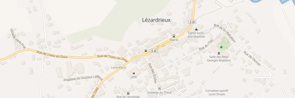 Plan du 34 Pl du Centre à Lézardrieux