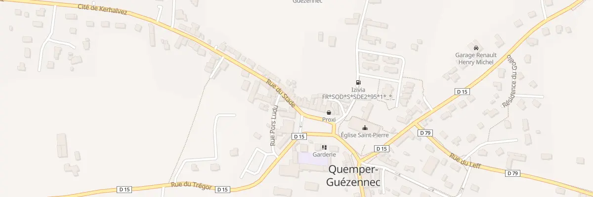 Plan du 2 Rue du Stade à Quemper-Guézennec