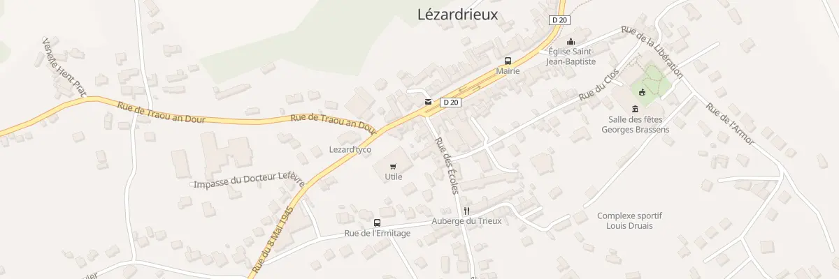 Plan du 1B Rue des Écoles à Lézardrieux