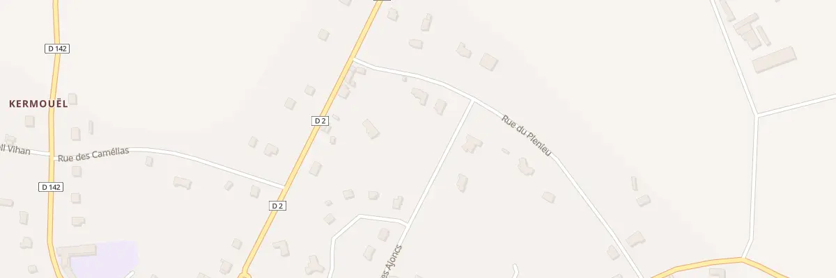 Plan de la Rue du Plenieu à Melrand