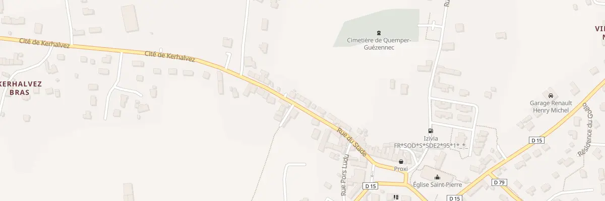Plan du 24 Rue du Stade à Quemper-Guézennec