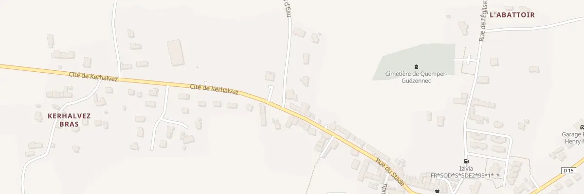 Plan du 2 Rue du Château d’Eau à Quemper-Guézennec