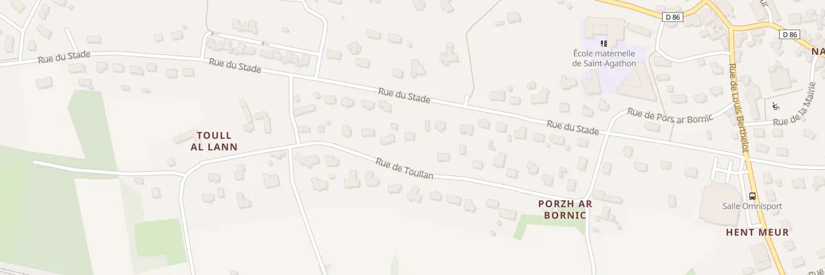 Plan du 13 Rue de Toullan à Saint-Agathon