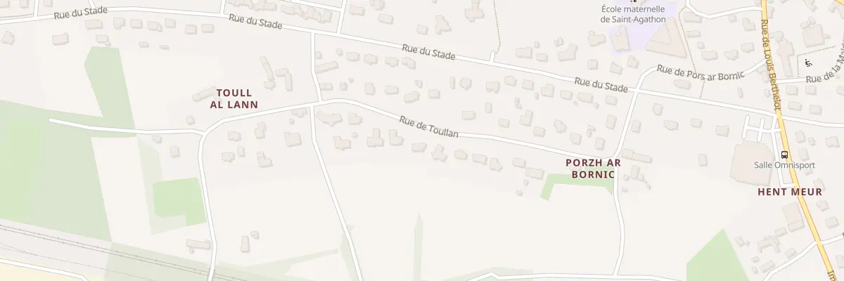 Plan du 14 Rue de Toullan à Saint-Agathon