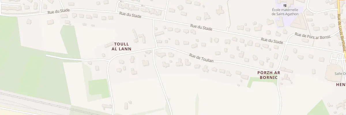 Plan du 16B Rue de Toullan à Saint-Agathon