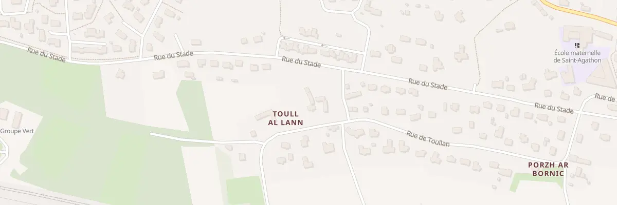 Plan du 25 Rue de Toullan à Saint-Agathon