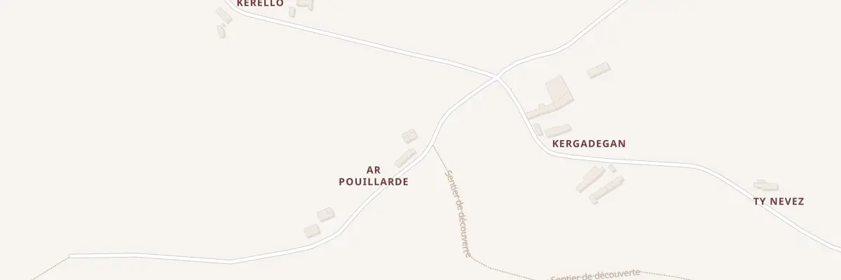 Plan du 1 Ar Pouillarde à Quemper-Guézennec