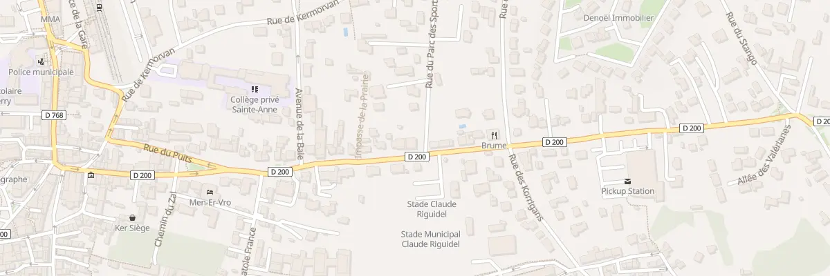 Plan du 1 Rue du Parc des Sports à Quiberon