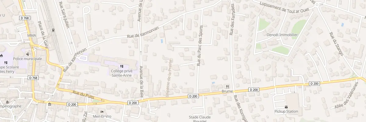 Plan du 13 Rue du Parc des Sports à Quiberon