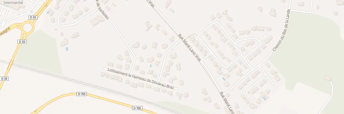 Plan du 1 Lot le Hameau de Douareu Braz à Landévant