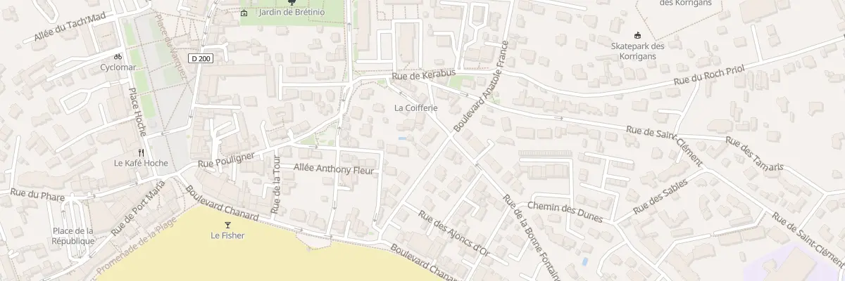 Plan du 9 Bd Anatole France à Quiberon