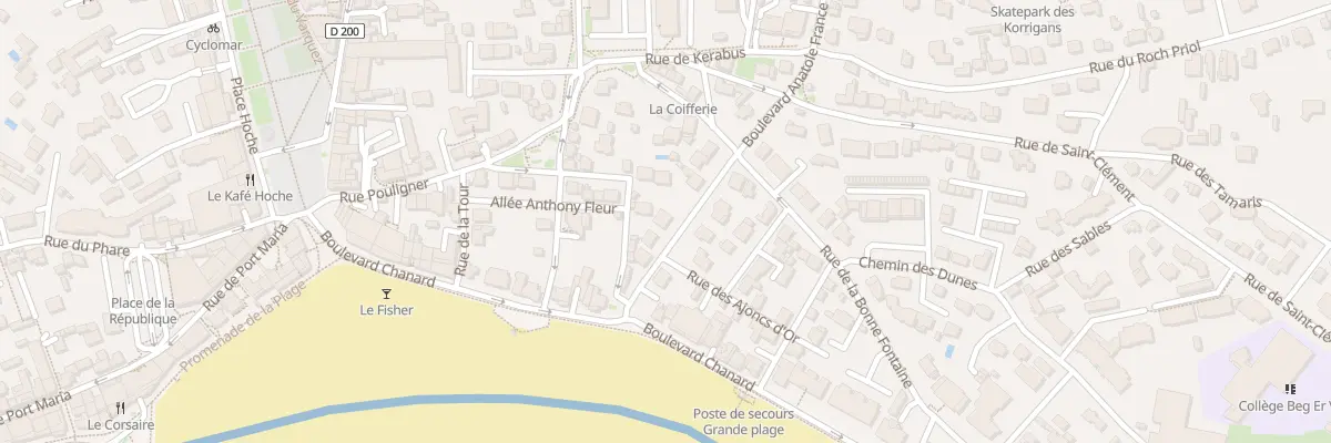 Plan du 3 Bd Anatole France à Quiberon