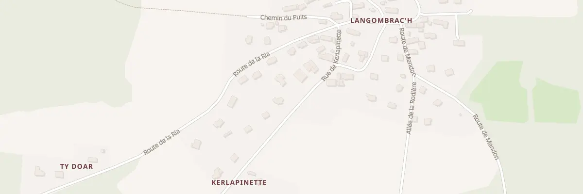 Plan du 5716 Rue de Kerlapinette à Landaul