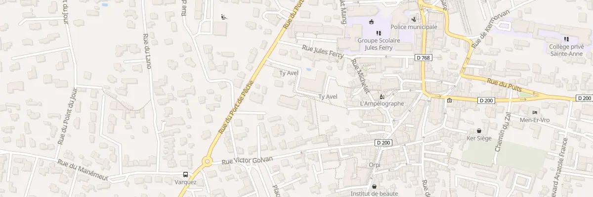 Plan du 92 Rue du Port de Pêche à Quiberon
