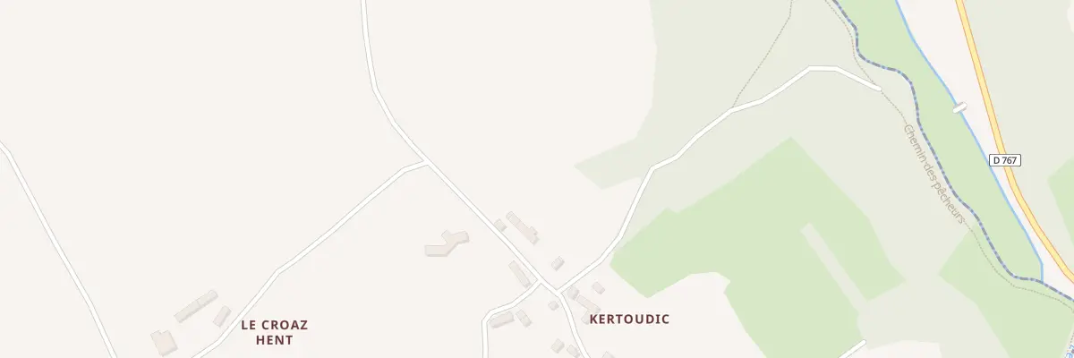 Plan du 1 Kertoudic à Saint-Adrien