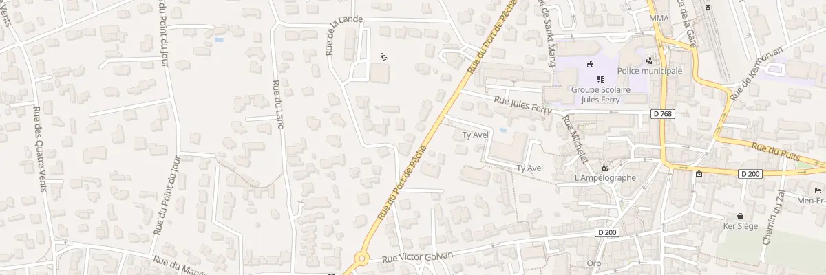 Plan du 107 Rue du Port de Pêche à Quiberon